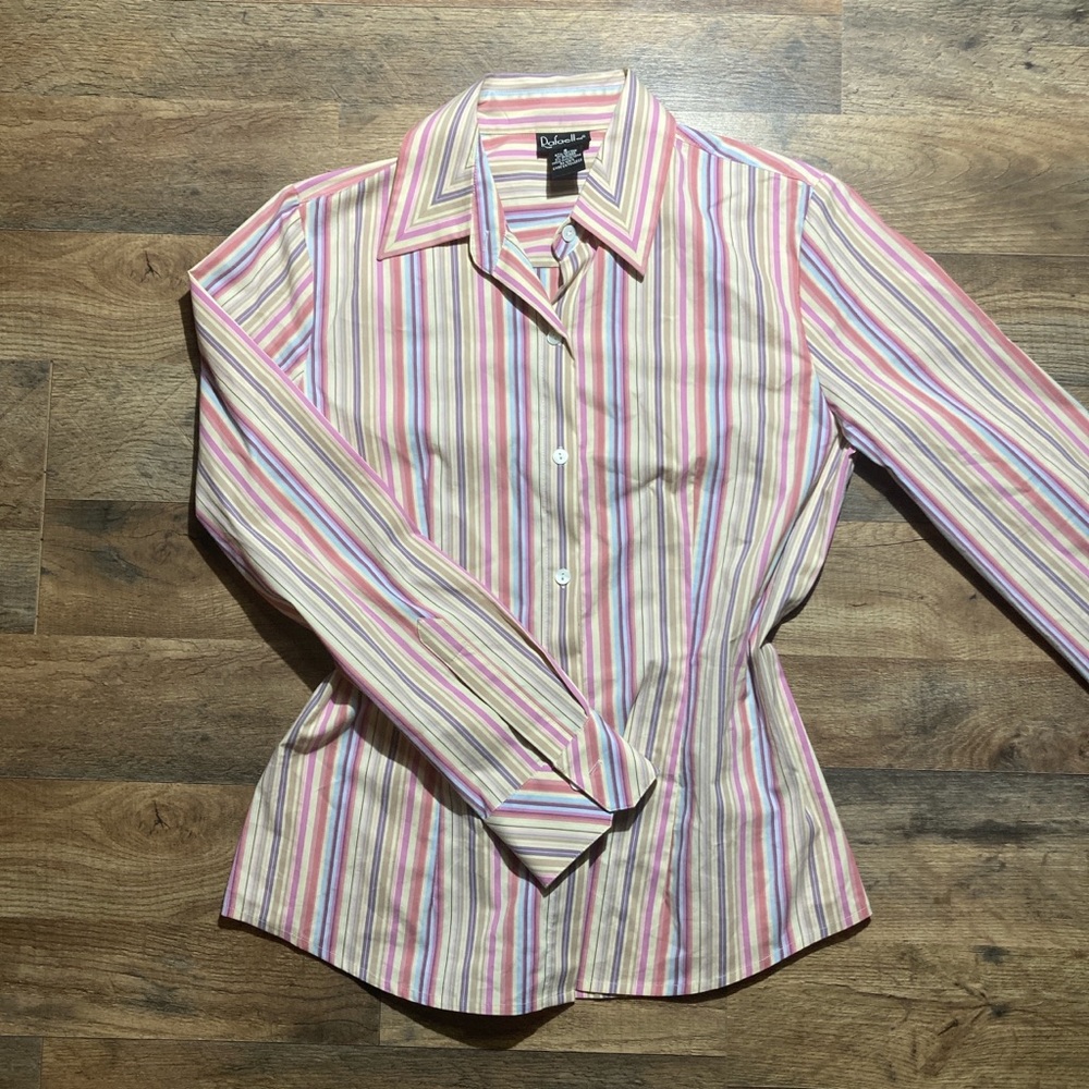 Rafaella Pink and Purple Striped Shirt